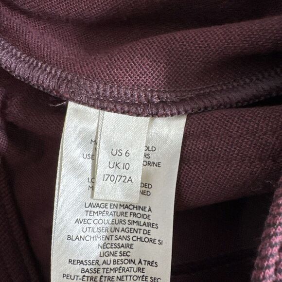 Maeve Anthropologie Womens Size 6 Plum Purple High Rise Seamed Split Hem Skinny - Picture 11 of 12